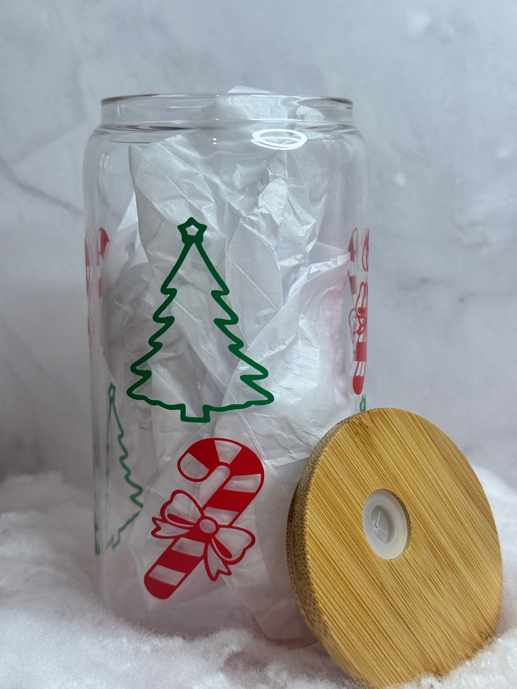 Christmas Tree and Candy Cane Tumbler