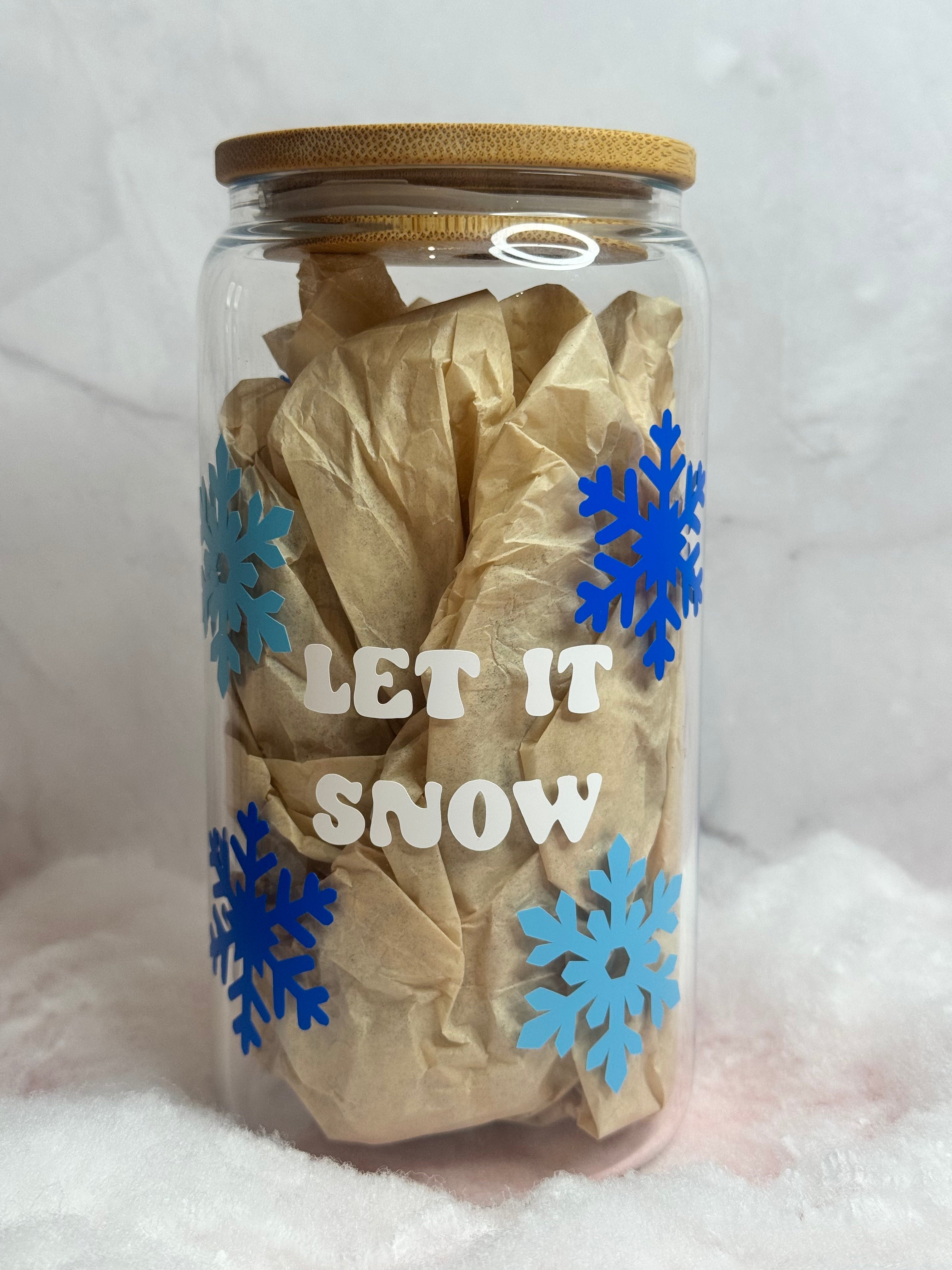 Let It Snow Snowflake Tumbler