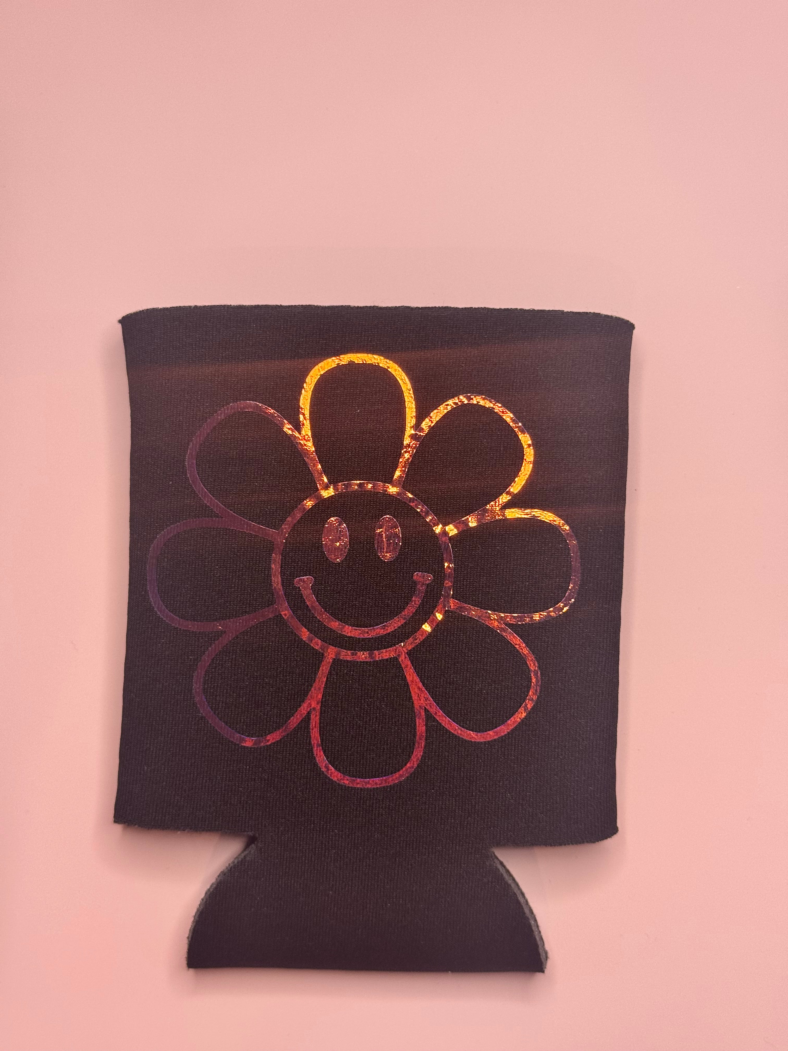 Smiley Face Flower Koozie