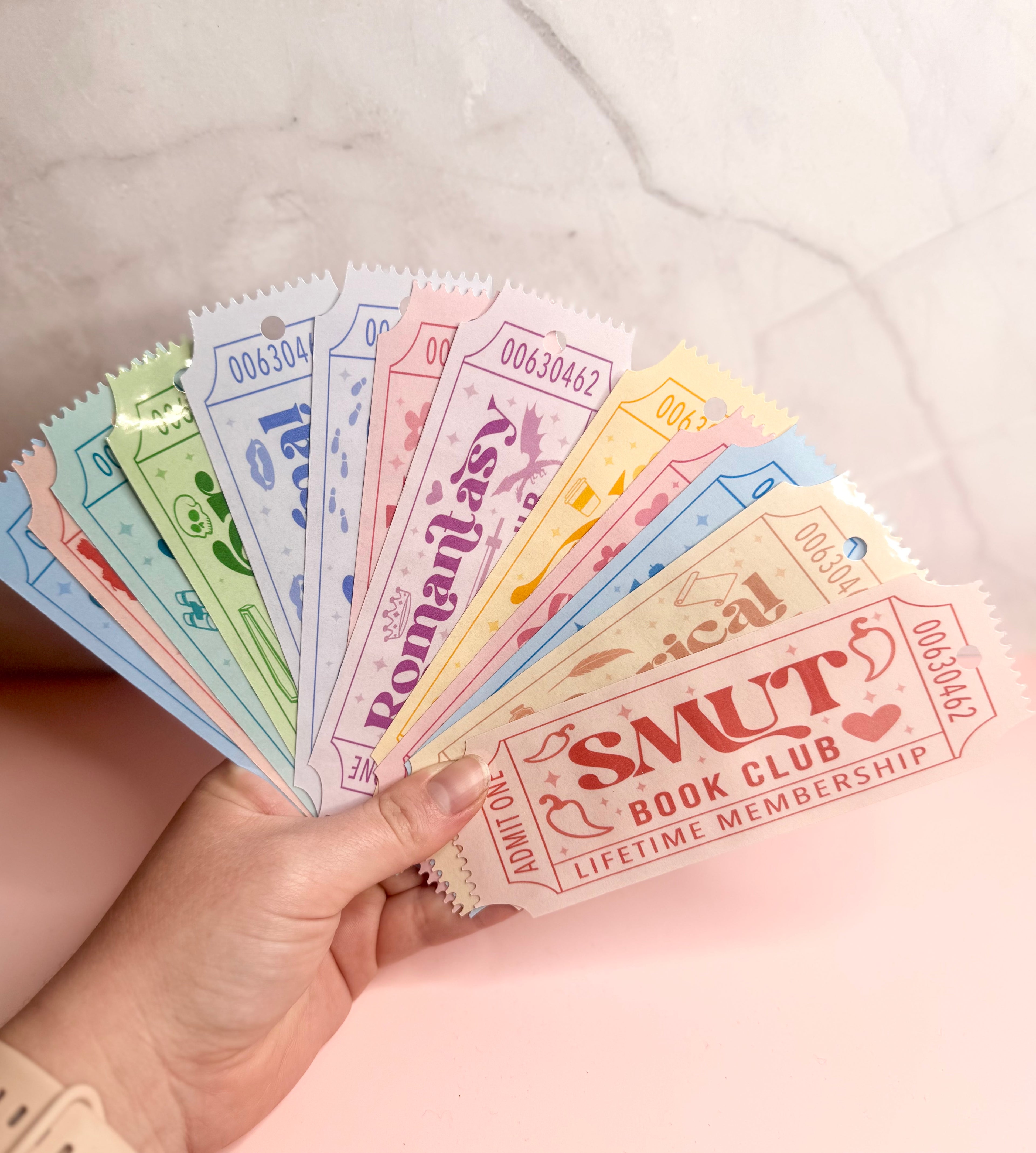 Genre Ticket Bookmarks