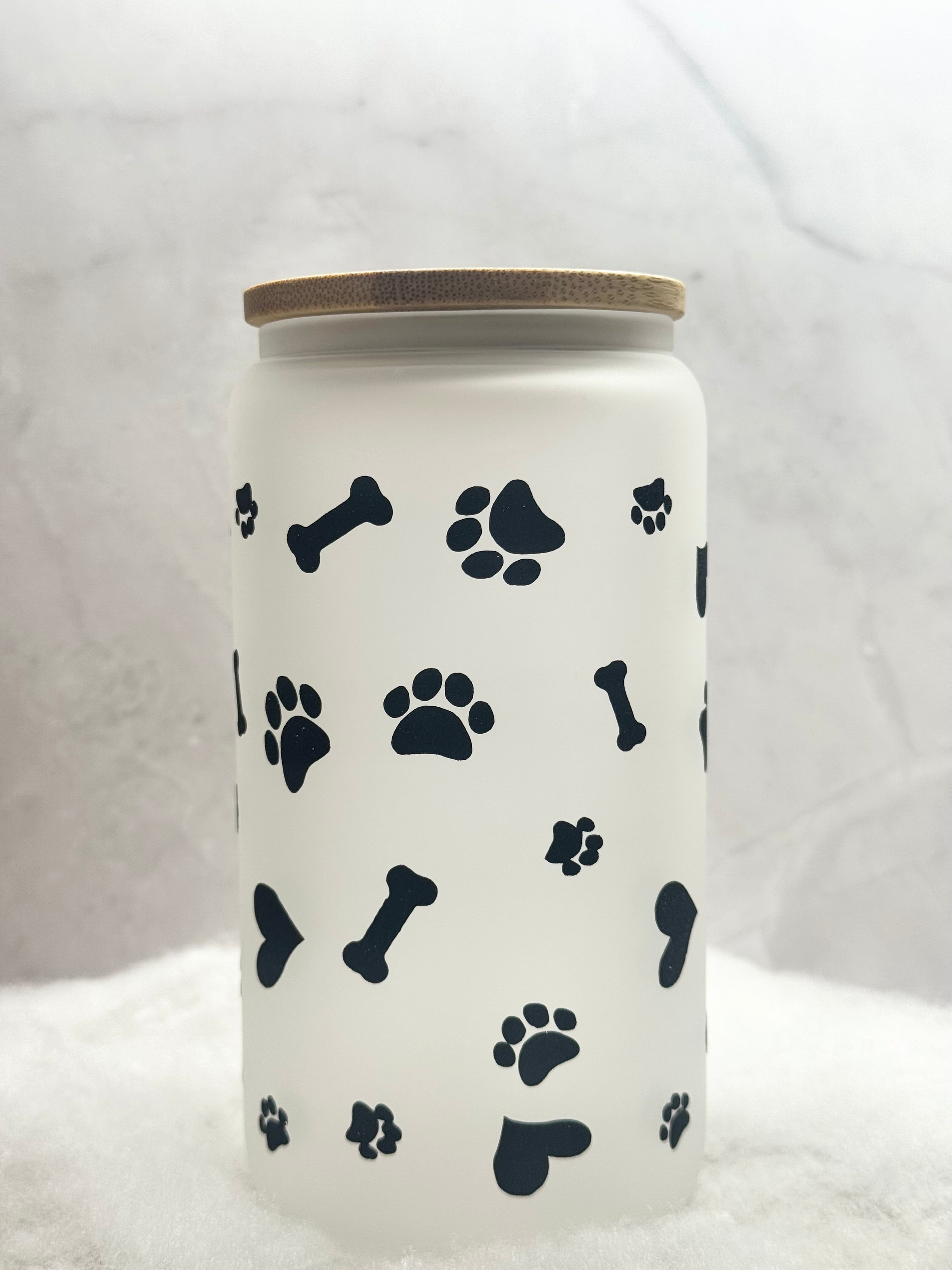 Black Glitter Paws and Bones