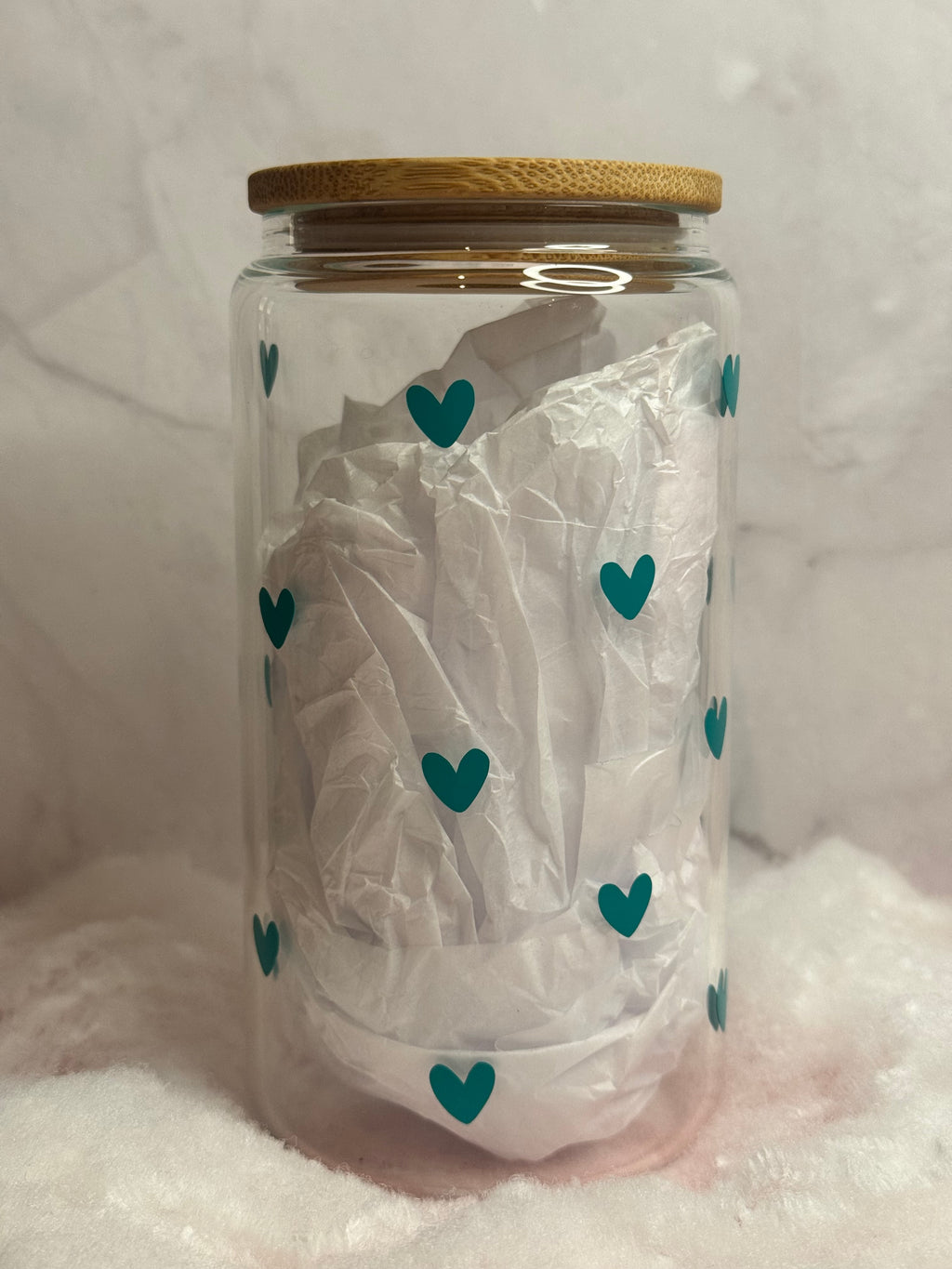 Mini Hearts Glass Tumbler