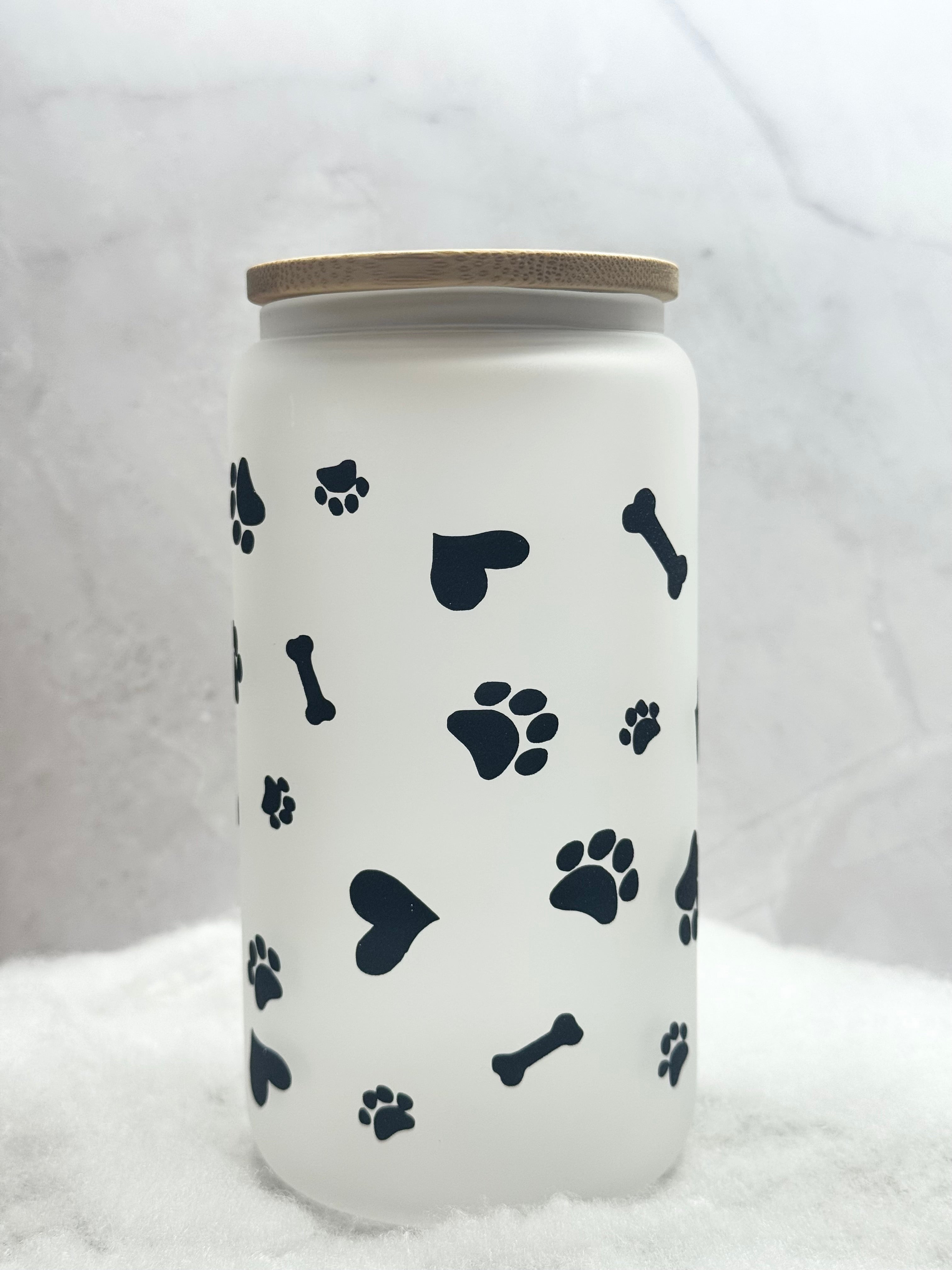 Black Glitter Paws and Bones