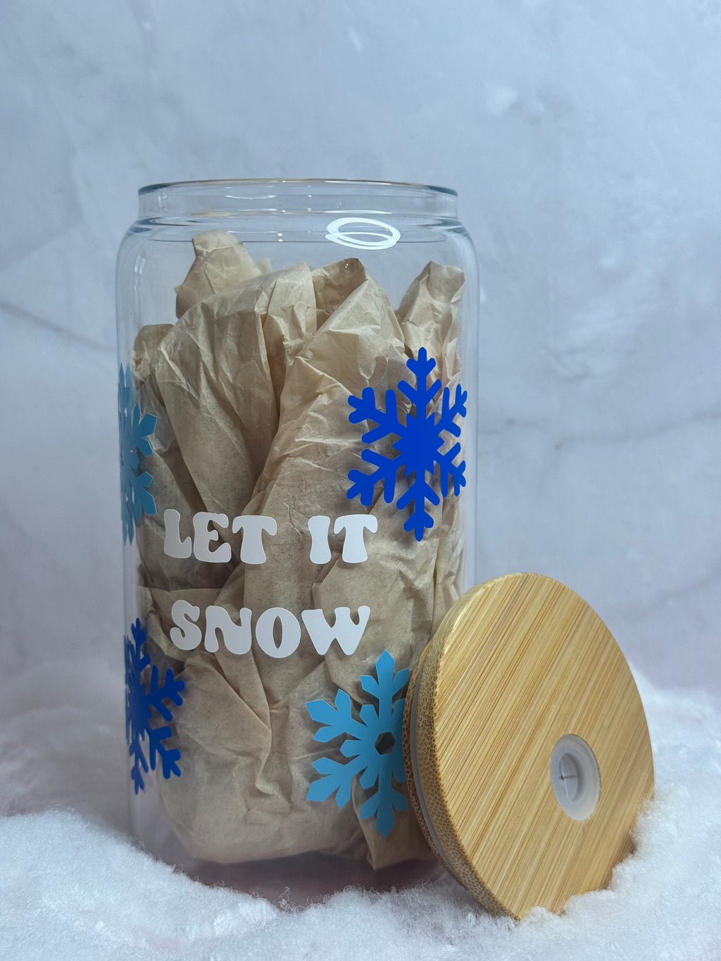 Let It Snow Snowflake Tumbler