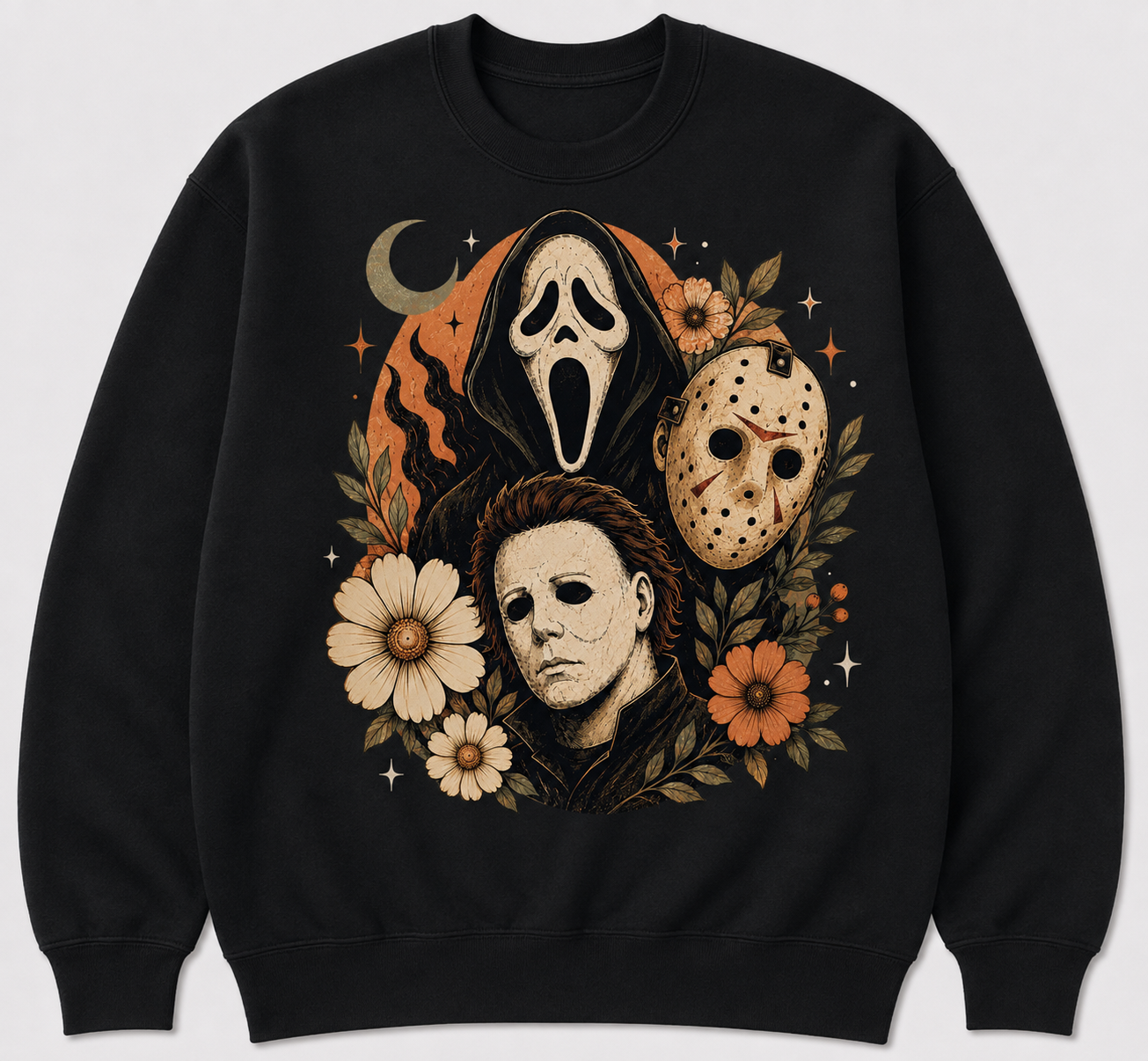 Floral Slasher Trio Crewneck