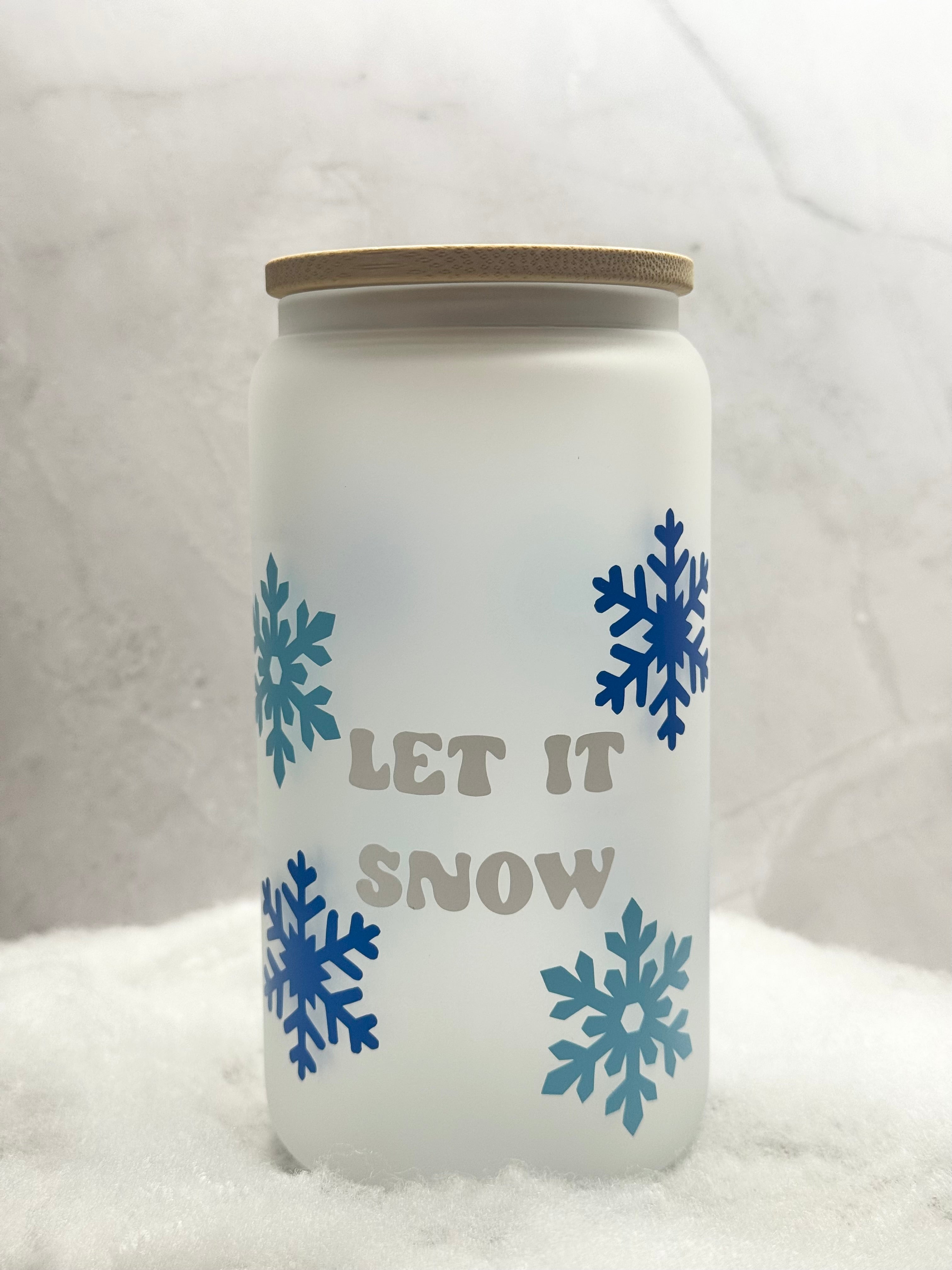 Let It Snow Snowflake Tumbler