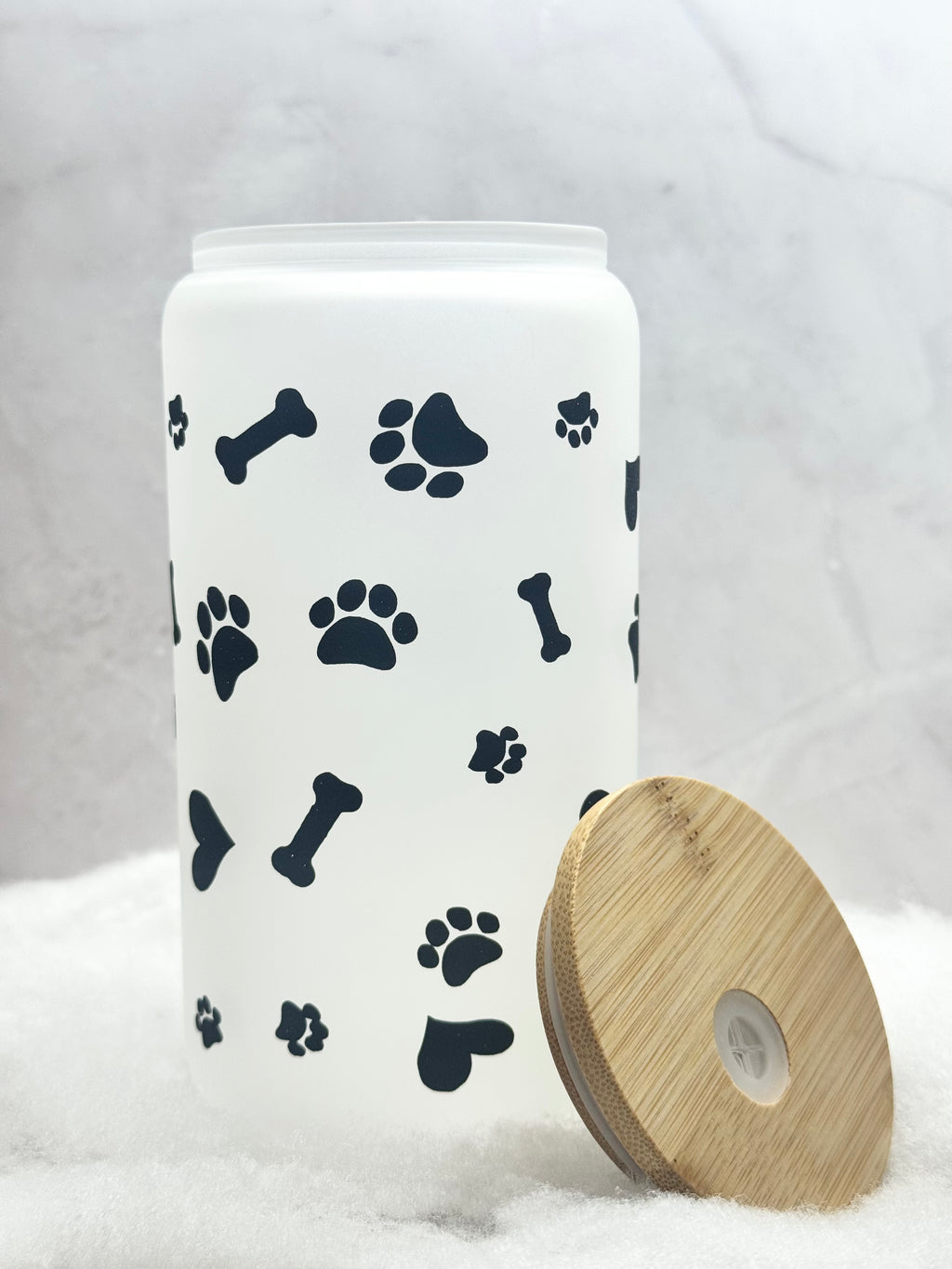 Black Glitter Paws and Bones