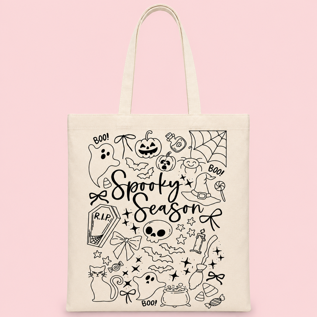 Halloween Doodle Tote Bag