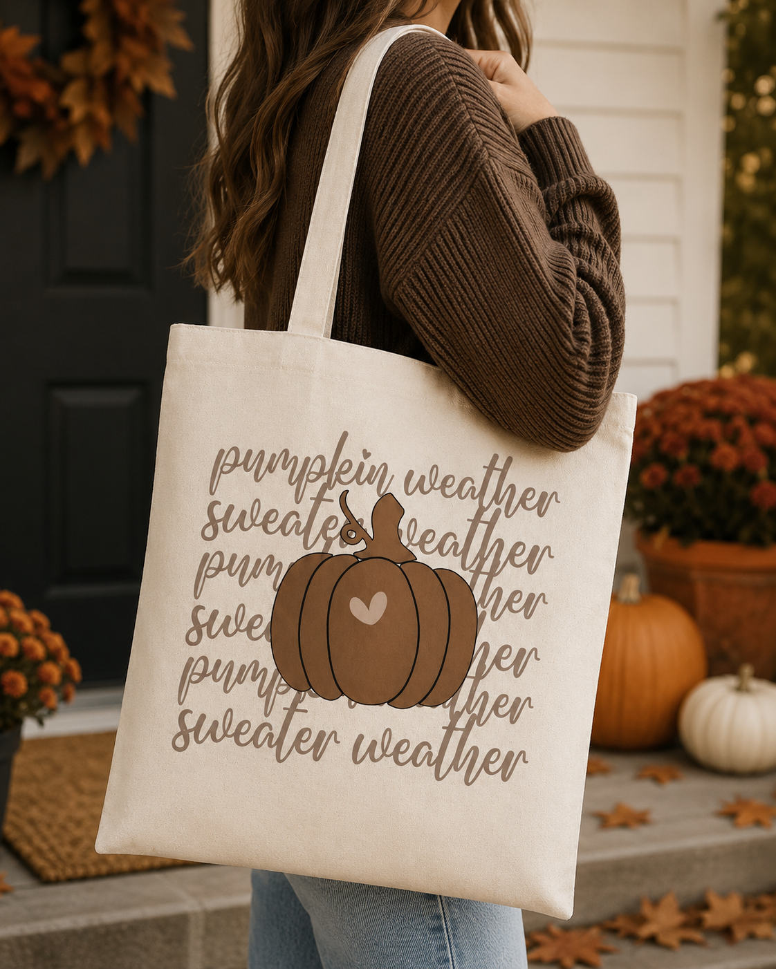 Cozy Pumpkin Tote Bag