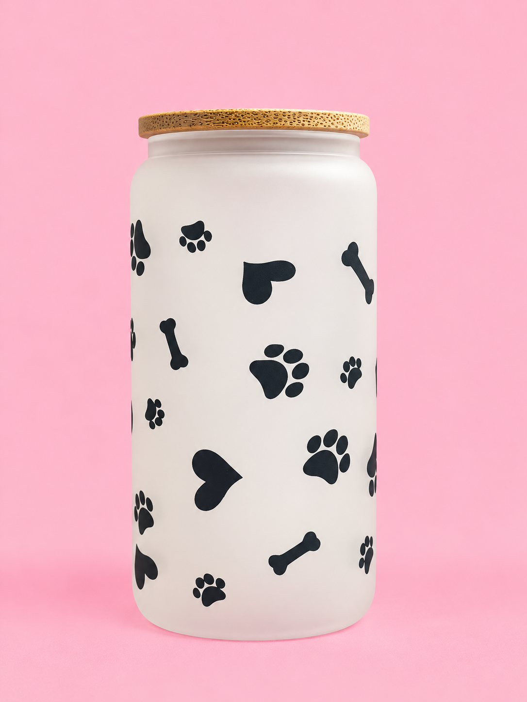 Black Glitter Paws and Bones